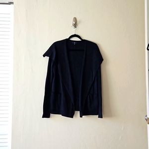 Navy Blue Cowl Neck Cardigan